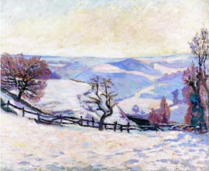 White Frost at Puy Barriou by Armand Guillaumin - Oil Painting Reproduction