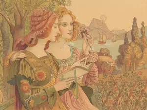 Golden Legend by Armand Point Oil Painting
