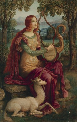 La Dame A La Licorne by Armand Point Oil Painting