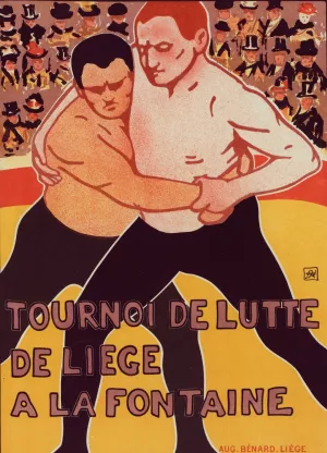Tournoi de Lutte Oil painting by Armand Rassenfosse