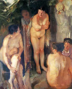Le Bagnanti by Armando Spadini Oil Painting