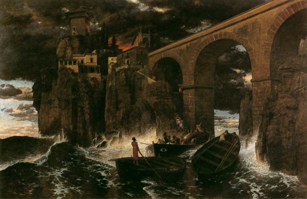 Main Product Photo of Attack by Pirates Painting by Arnold Boecklin