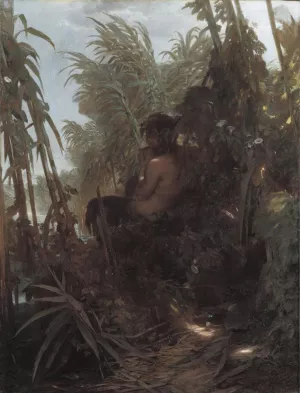 Pan im Schilf by Arnold Boecklin Oil Painting