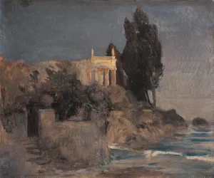 Villa by the Sea by Arnold Boecklin - Oil Painting Reproduction