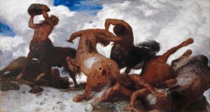 Battle of the Centaur by Arnold Bocklin Oil Painting
