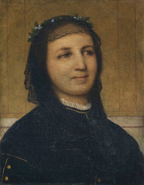 Bildnis Margaretha Antoinette Mahly-Schermar  by Arnold Bocklin - Hand-Painted Oil Painting Reproduction