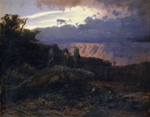 Le Dolmen by Arnold Bocklin Oil Painting