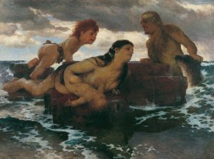 Meeresidylle by Arnold Bocklin Oil Painting