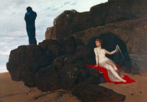 Odysseus and Calypso by Arnold Bocklin Oil Painting