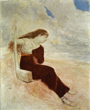 Sappho by Arnold Bocklin Oil Painting