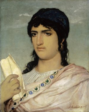 Sappho by Arnold Bocklin Oil Painting