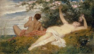 Spring by Arnold Bocklin Oil Painting