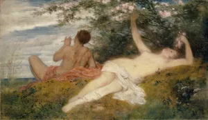 Spring by Arnold Bocklin Oil Painting