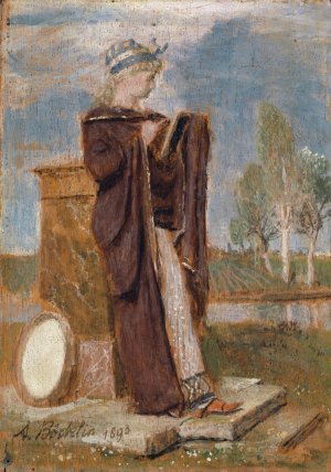 The Muse Thalia by Arnold Bocklin Oil Painting