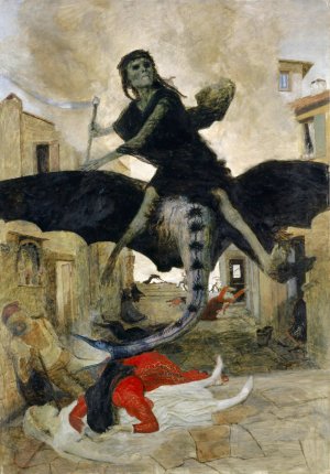The Plague by Arnold Bocklin Oil Painting