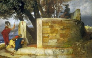 The Sanctuary of Hercules by Arnold Bocklin Oil Painting