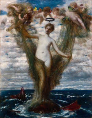 Venus Anadyomene by Arnold Bocklin Oil Painting