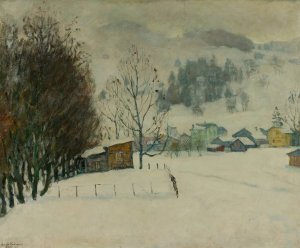 Paysage by Arnold Borisovich Lakhovsky Oil Painting