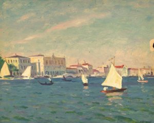 View of Venice by Arnold Borisovich Lakhovsky Oil Painting
