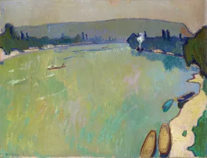 Landscape At The Rhine Oil painting by Arnold Fiechter