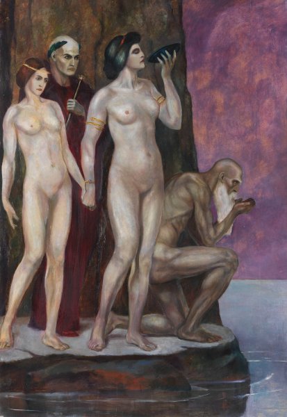 Die Lauterung  by Arnold Frederic Rechberg - Hand-Painted Oil Painting Reproduction