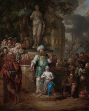 Sacrifice of Iphigenia by Arnold Houbraken Oil Painting