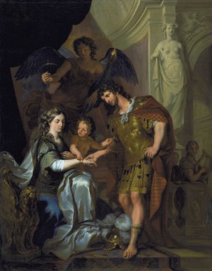 The Wedding Of Alexander And Roxana by Arnold Houbraken Oil Painting