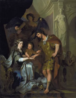 The Wedding Of Alexander And Roxana by Arnold Houbraken Oil Painting