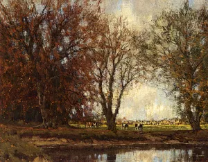 A View Of The Vordense Beek Oil painting by Arnold Marc Gorter