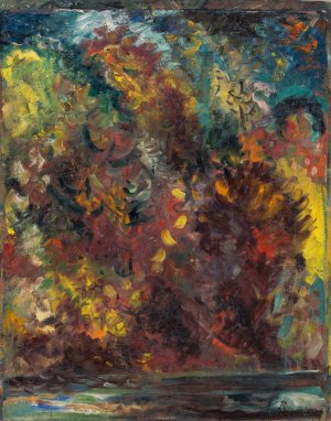 Autumn on a River Bank by Arnold Peter Weisz-Kubincan Oil Painting