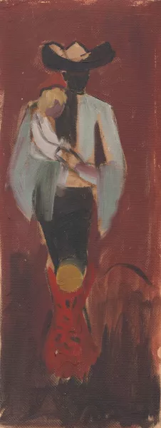 Figural Study by Arnold Peter Weisz-Kubincan Oil Painting