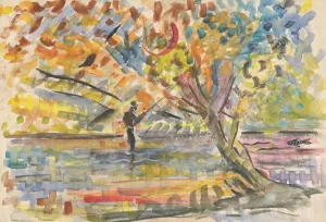 Fisherman by Arnold Peter Weisz-Kubincan Oil Painting