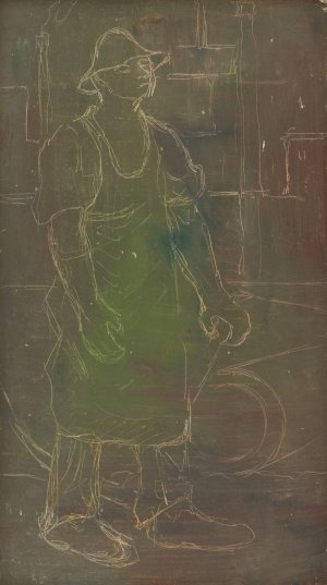 Furnace Operator by Arnold Peter Weisz-Kubincan Oil Painting