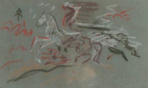 Galloping Horses by Arnold Peter Weisz-Kubincan Oil Painting