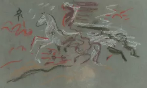 Galloping Horses by Arnold Peter Weisz-Kubincan Oil Painting