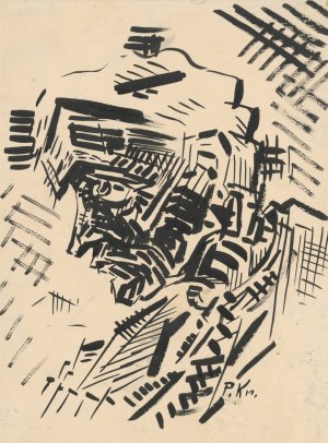 Head of a Man in a Fur-Cap by Arnold Peter Weisz-Kubincan Oil Painting