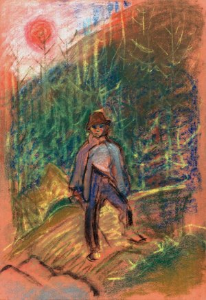 Herdsboy by Arnold Peter Weisz-Kubincan Oil Painting