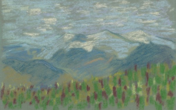 Hilly Landscape  by Arnold Peter Weisz-Kubincan - Hand-Painted Oil Painting Reproduction
