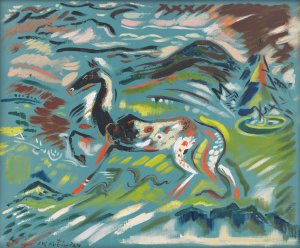 Horse by Arnold Peter Weisz-Kubincan Oil Painting