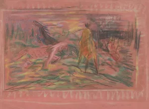 Horses in a Pasture by Arnold Peter Weisz-Kubincan Oil Painting