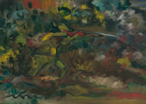 Hunter Shooting by Arnold Peter Weisz-Kubincan Oil Painting