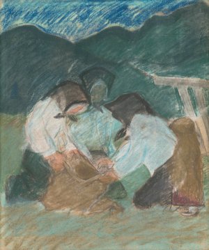 In the bag by Arnold Peter Weisz-Kubincan Oil Painting