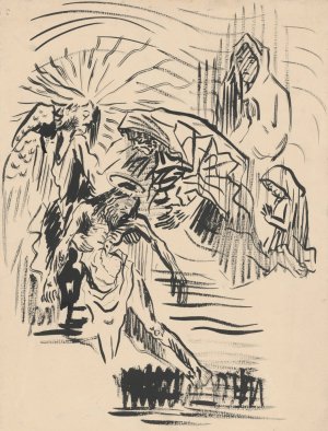 Lamentation of Christ by Arnold Peter Weisz-Kubincan Oil Painting