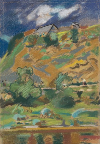 Landscape  by Arnold Peter Weisz-Kubincan - Hand-Painted Oil Painting Reproduction
