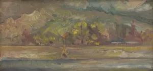 Landscape with a River by Arnold Peter Weisz-Kubincan Oil Painting