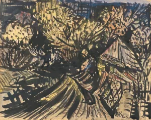 Landscape by Arnold Peter Weisz-Kubincan Oil Painting