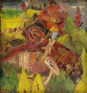 Lumberjack by Arnold Peter Weisz-Kubincan Oil Painting