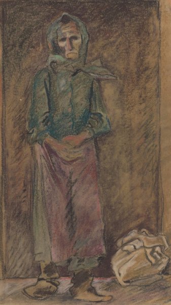 Main Product Photo of Old Woman  Painting by Arnold Peter Weisz-Kubincan