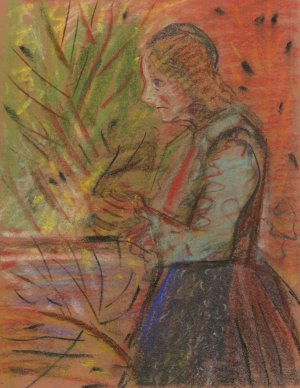 Old Woman by Arnold Peter Weisz-Kubincan Oil Painting
