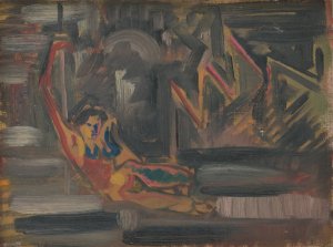 Reclining Woman by Arnold Peter Weisz-Kubincan Oil Painting